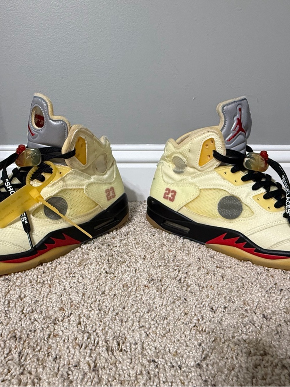 Air Jordan 5 Off-White Sail - Picture 9 of 13